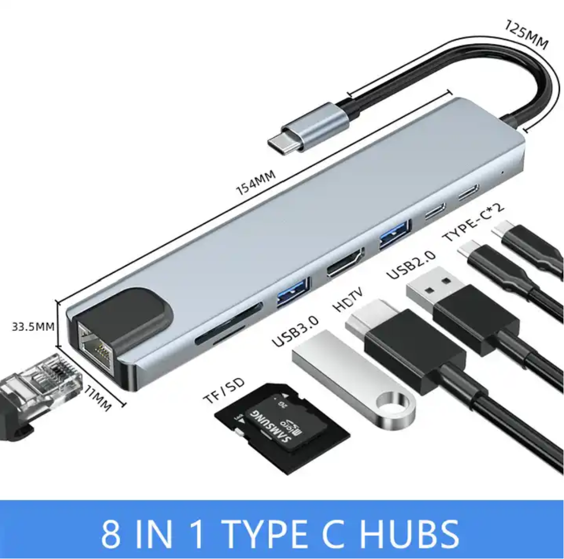 8 In 1 USB Hub docking station 8 合 1 USB 集线器 - Image 4