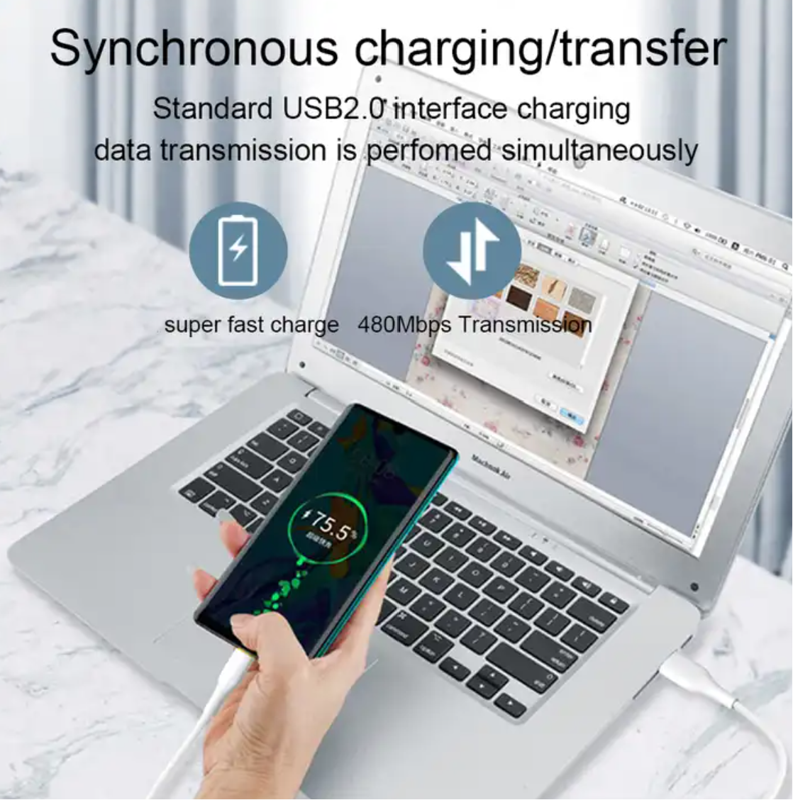 1m Length USB to Android Data cable 1 米长USB to Android数据线 - Image 2