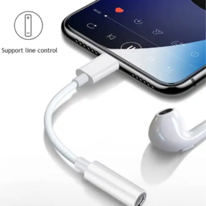 Headphone Audio Adapter Lighting To 3.5mm Headphone Jack Cable for iPhone 适用于 iPhone 的耳机音频适配器 Lighting 至 3.5 毫米耳机插孔电缆