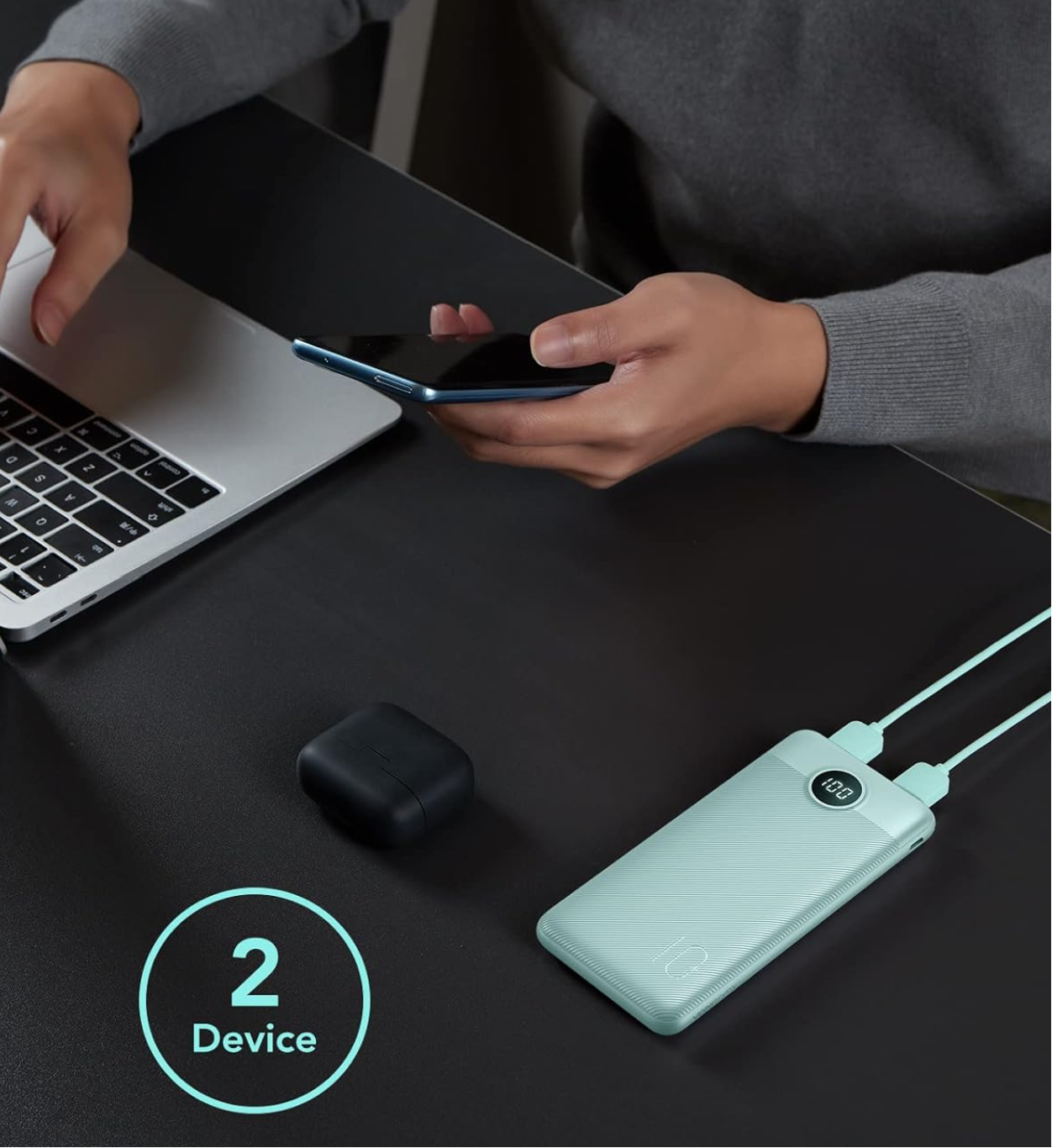 Power Bank 10000mAh, Slimmest Dual Output Portable Charger 充电宝 10000mAh,最薄的双输出便携式充电器 - Image 3